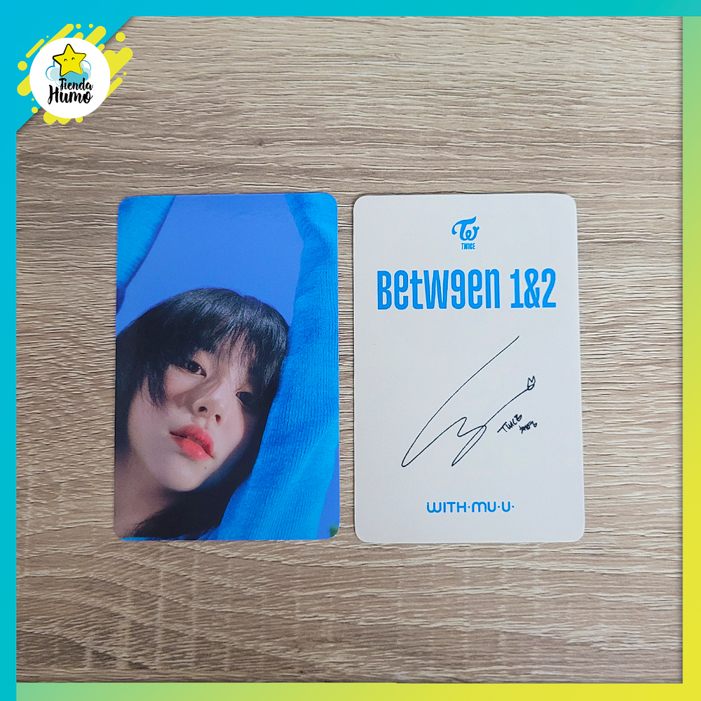 TWICE - BETWEEN 1&2 WITHMUU LIMITED PHOTOCARD SIGNED VER