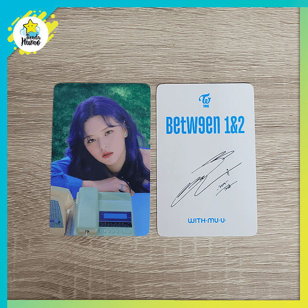 TWICE - BETWEEN 1&2 WITHMUU LIMITED PHOTOCARD SIGNED VER