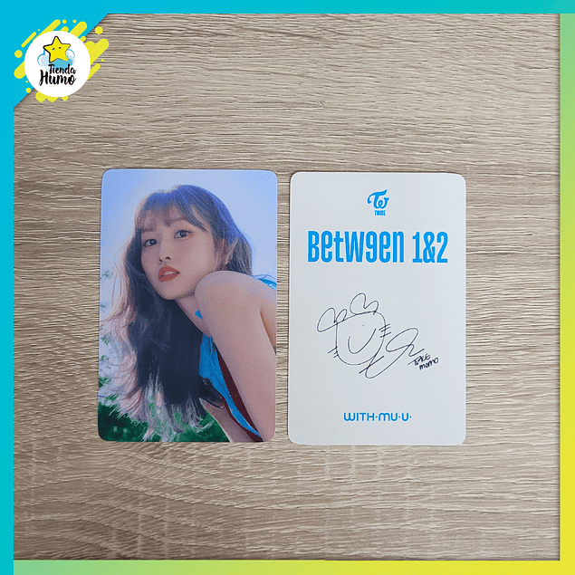 TWICE - BETWEEN 1&2 WITHMUU LIMITED PHOTOCARD SIGNED VER