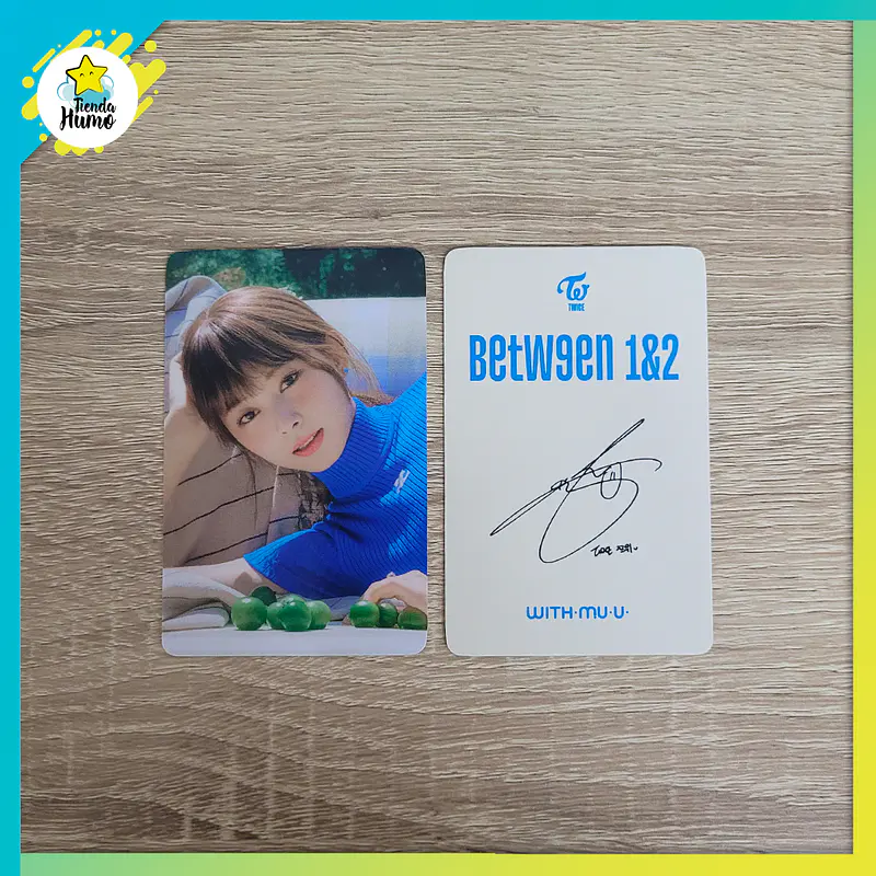 TWICE - BETWEEN 1&2 WITHMUU LIMITED PHOTOCARD SIGNED VER 3