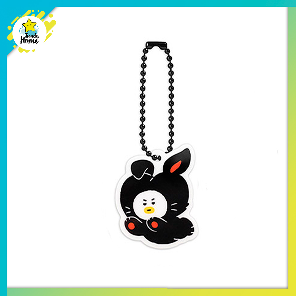 BT21 OFFICIAL - ACRYLIC SIMPLE KEYRING (BLACK RABBIT)