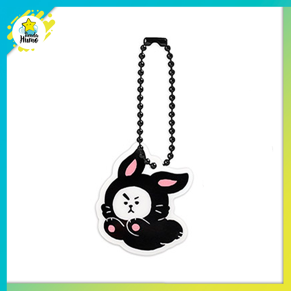 BT21 OFFICIAL - ACRYLIC SIMPLE KEYRING (BLACK RABBIT)