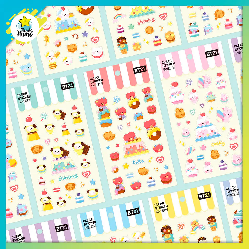 BT21 OFFICIAL - CLEAR STICKER (SWEETIE) 1