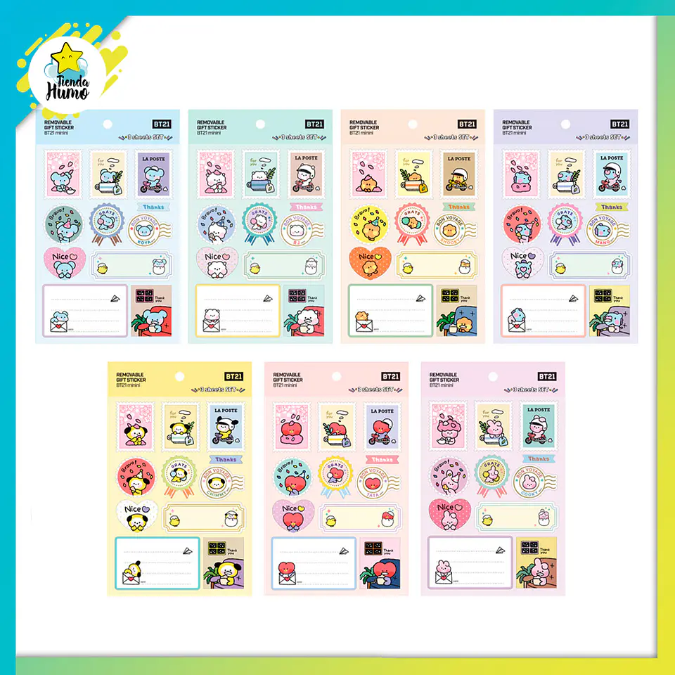 BT21 OFFICIAL - REMOVABLE GIFT STICKER 1