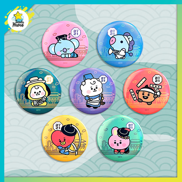 BT21 OFFICIAL - CAN BADGE (HANBOK)