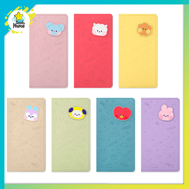 BT21 OFFICIAL - LEATHER PATCH PASSPORT COVER LARGE (MININI)