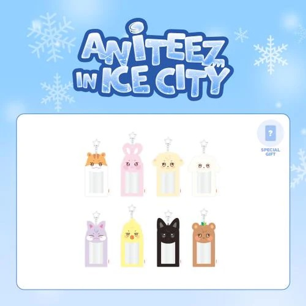 ATEEZ - ANITEEZ IN ICE CITY PLUSH PHOTOCARD HOLDER KEYRING