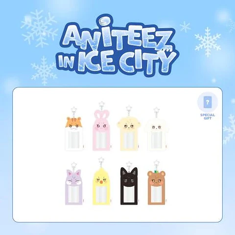 ATEEZ - ANITEEZ IN ICE CITY PLUSH PHOTOCARD HOLDER KEYRING
