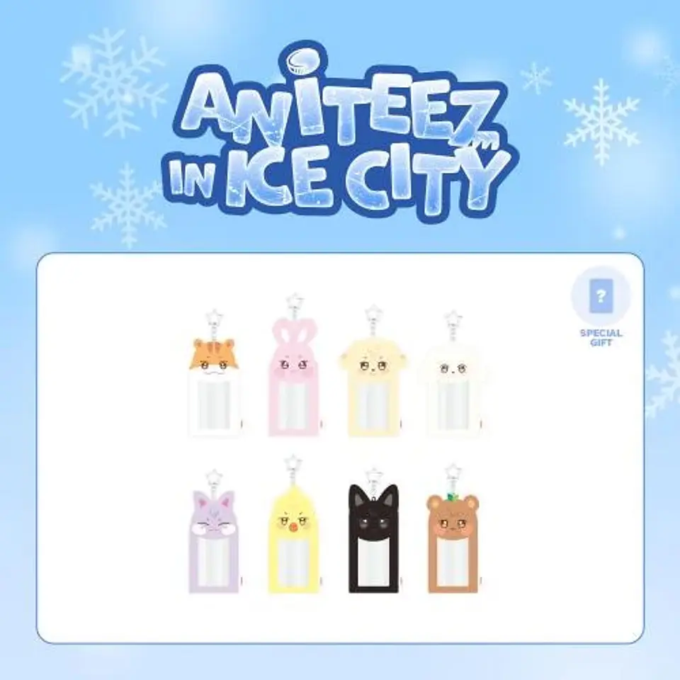 ATEEZ - ANITEEZ IN ICE CITY PLUSH PHOTOCARD HOLDER KEYRING 1