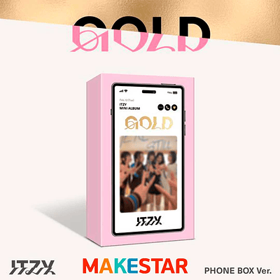 ITZY - GOLD (PHONE BOX Ver.) + PHOTOCARD BENEFICIO MAKESTAR