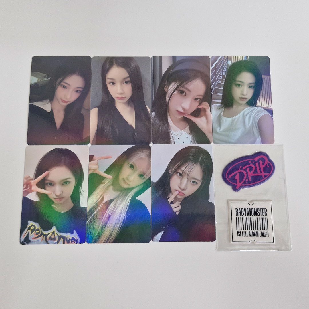babymonster drip weverse ホワイトディ－ 21枚セット BABYMONSTER - DRIP YG TAG POB PHOTOCARD SET