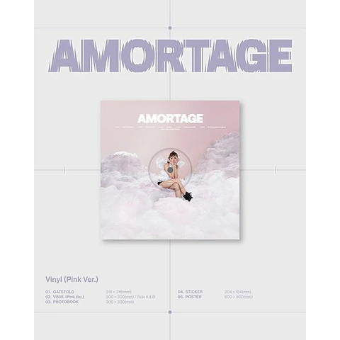 BLACKPINK JISOO - AMORTAGE VINYL (PINK Ver.)