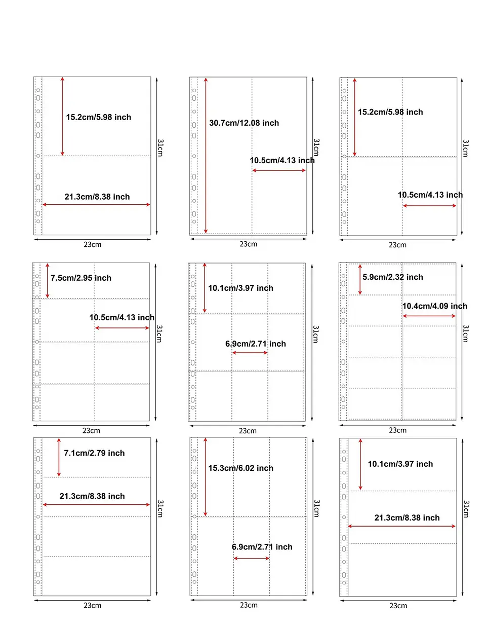 HOJAS BINDER TAMAÑO A4 VARIEDADES  1