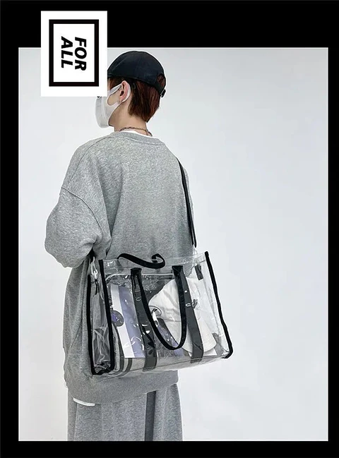 BOLSO TRANSPARENTE TAMAÑO MEDIO