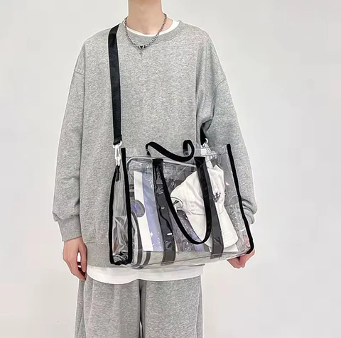 BOLSO TRANSPARENTE TAMAÑO MEDIO