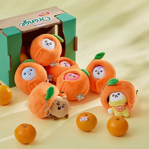 PLUSH KEYRING BT21 "ORANGE" ALTERNATIVO