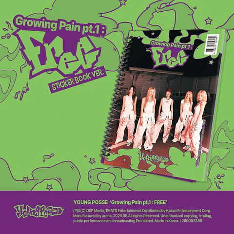 YOUNG POSSE - GROWING PAIN PT.1 : FREE (STICKER BOOK Ver.)