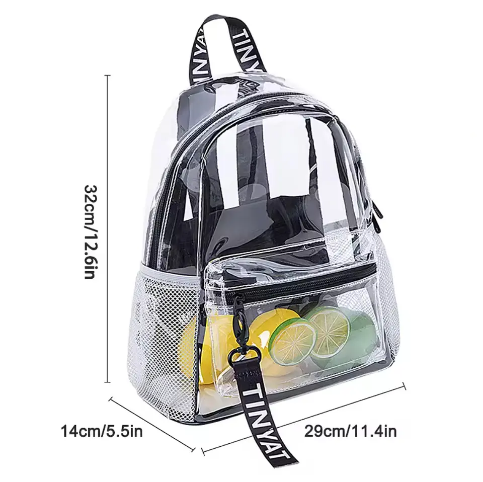 MOCHILA TRANSPARENTE TAMAÑO PEQUEÑO  4