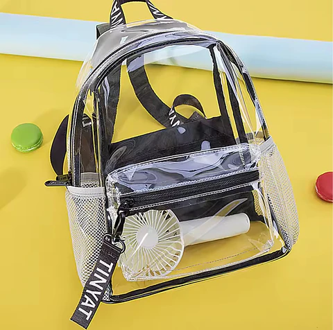 MOCHILA TRANSPARENTE TAMAÑO PEQUEÑO 