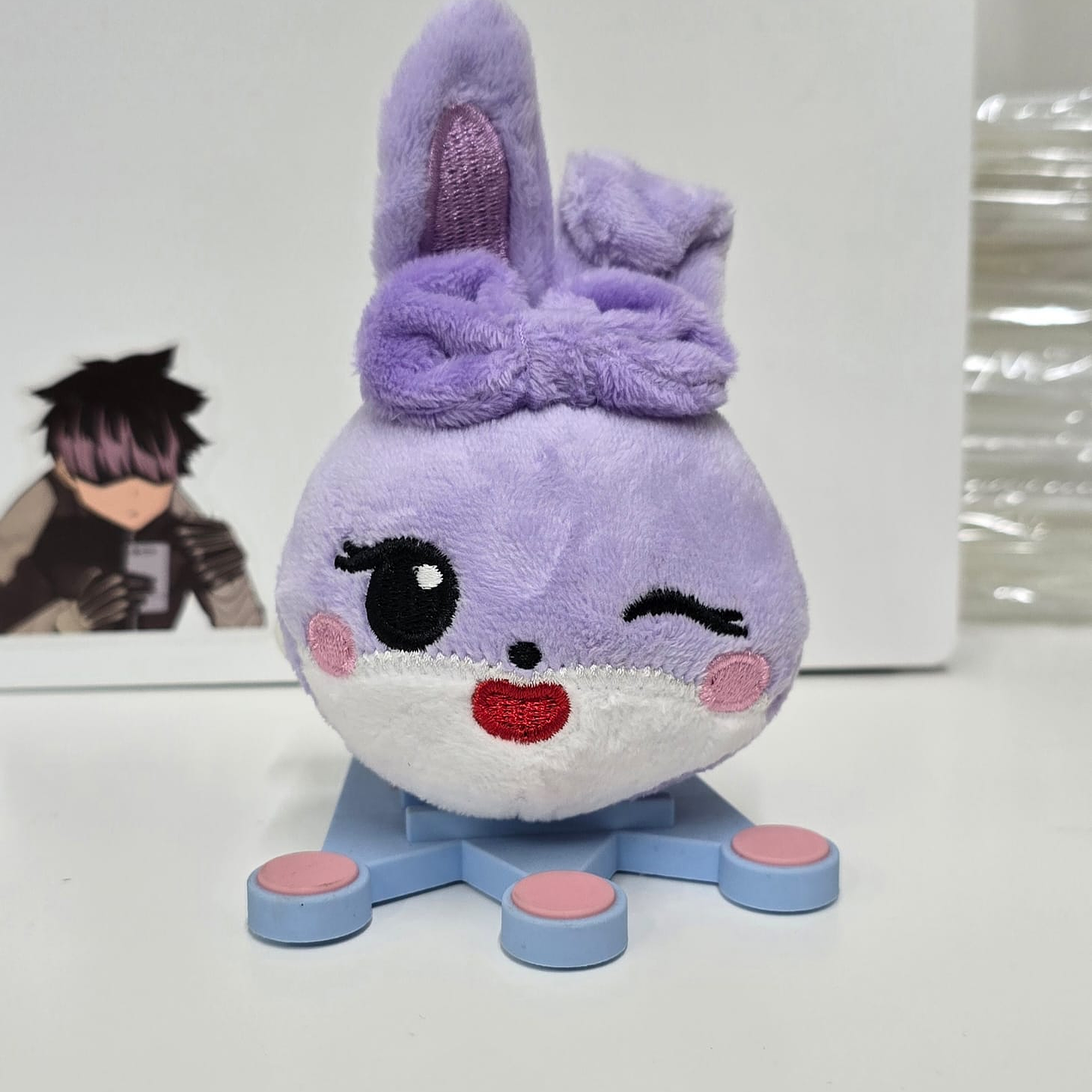 PLUSH KEYRING BLACK PINK HEAD ALTERNATIVO 2