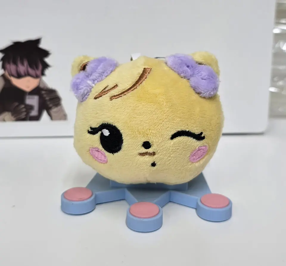 PLUSH KEYRING BLACK PINK HEAD ALTERNATIVO 3