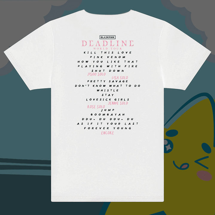 (A PEDIDO) POLERA BLACK PINK - DEADLINE WORLD TOUR 2