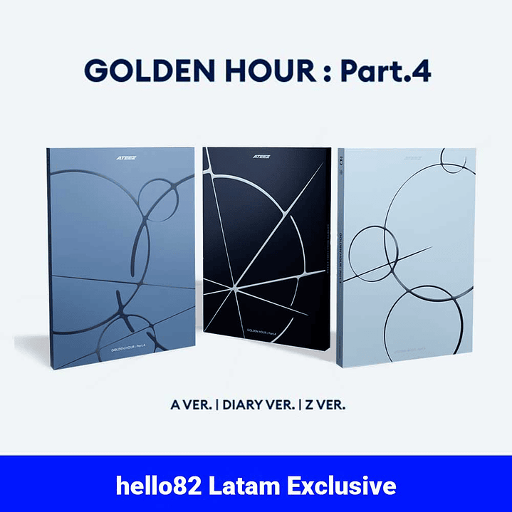 ALBUM ATEEZ - GOLDEN HOUR : PT 4 (PHOTOBOOK Ver.) hello82 LATAM EXCLUSIVE  1