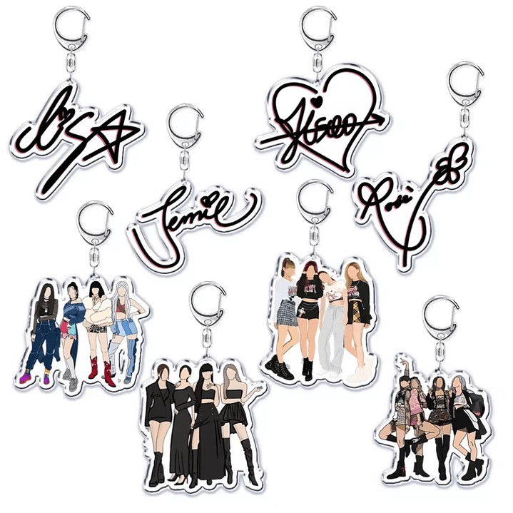 LLAVERO ACRILICO BLACKPINK ILUSTRACIÓN 1