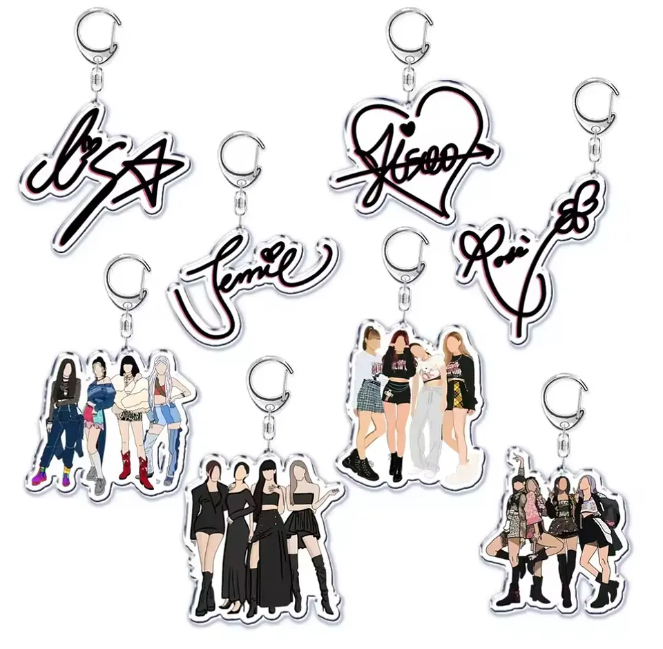 LLAVERO ACRILICO BLACKPINK ILUSTRACIÓN 1