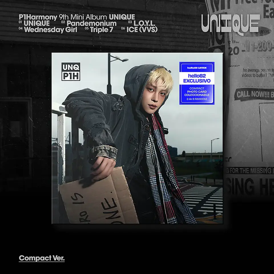 P1HARMONY - ALBUM UNIQUE (COMPACT Ver.) hello82 LATAM EXCLUSIVE 3