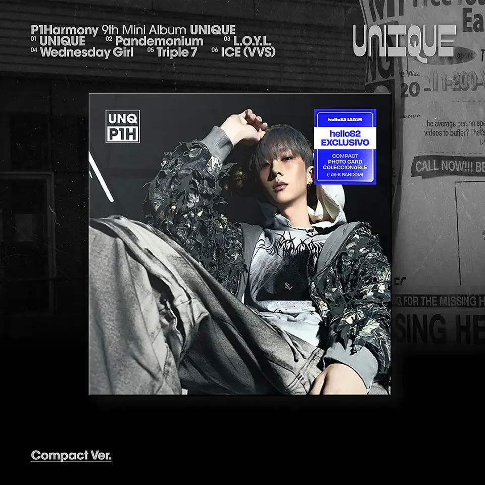 P1HARMONY - ALBUM UNIQUE (COMPACT Ver.) hello82 LATAM EXCLUSIVE 4