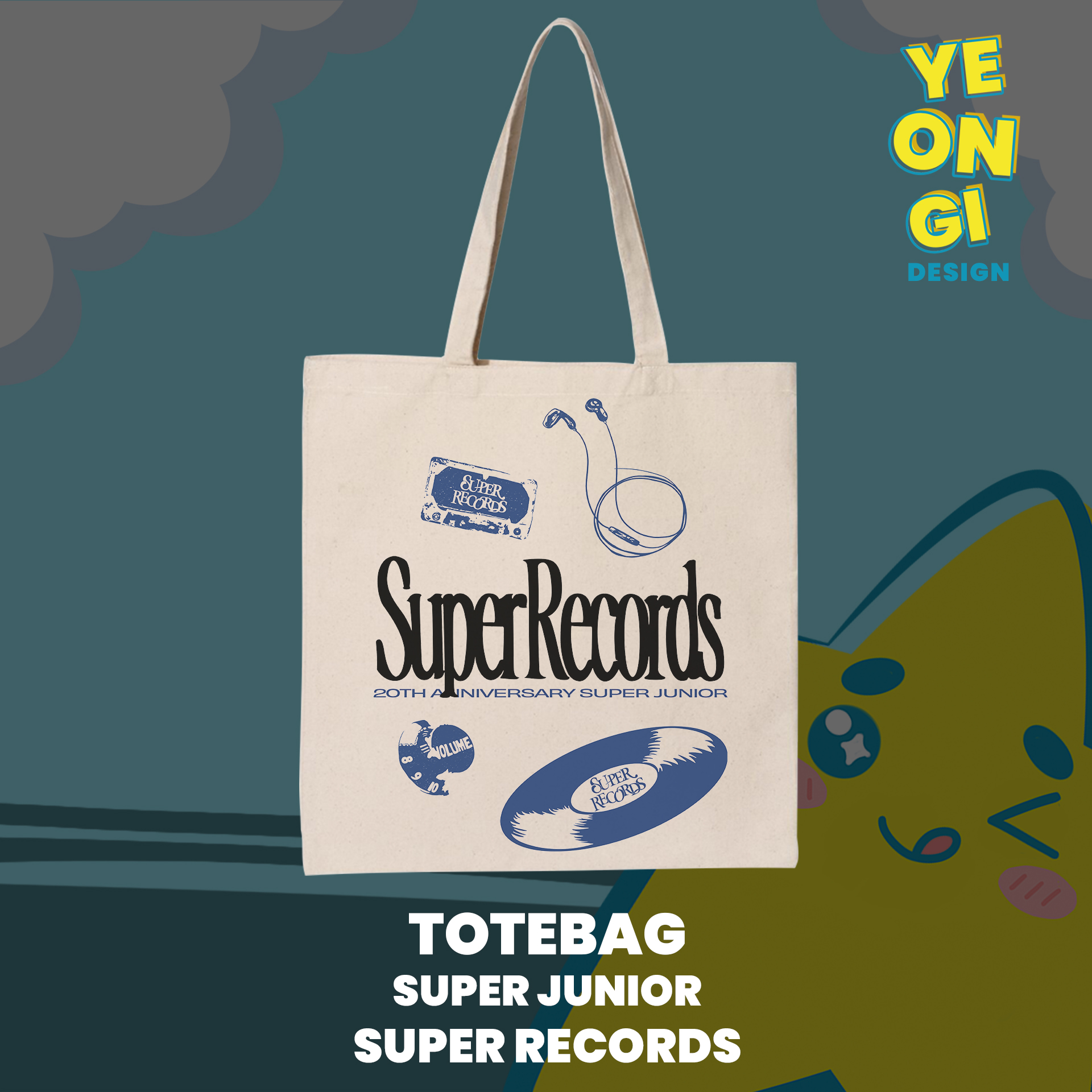 TOTEBAG SUPER JUNIOR - SUPER RECORDS