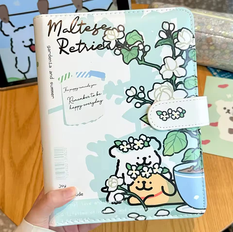 BINDER A5 ECOCUERO "GARDENIA AND SUMMER"