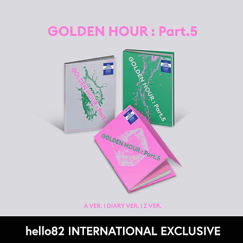 ALBUM ATEEZ - GOLDEN HOUR : PT 5 (PHOTOBOOK Ver.) hello82 INTERNATIONAL EXCLUSIVE 