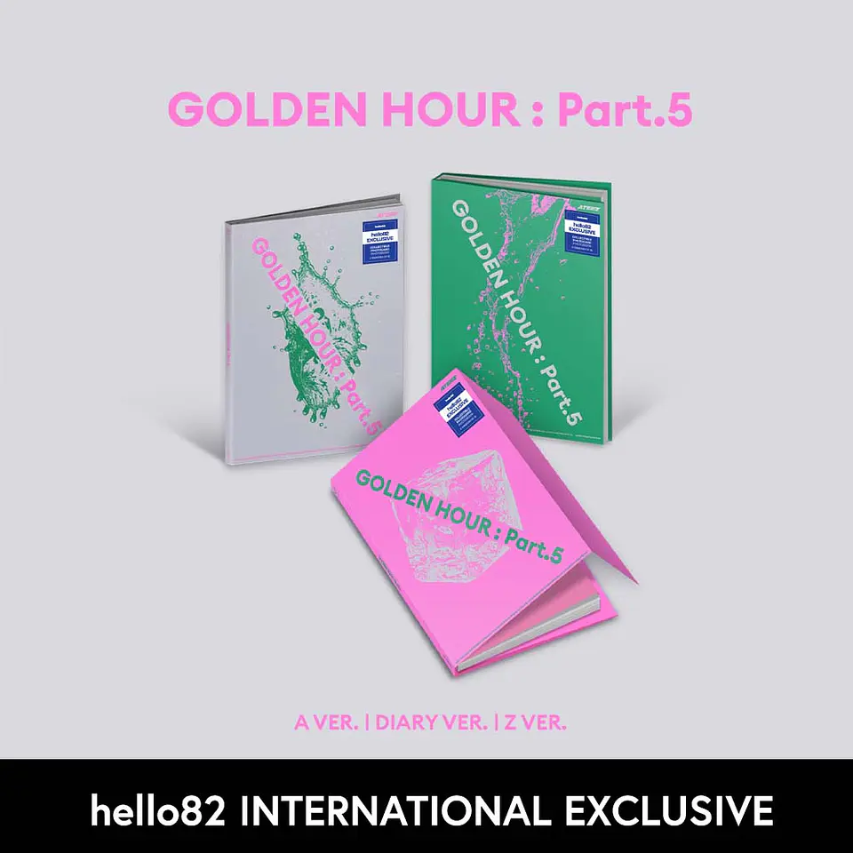 ALBUM ATEEZ - GOLDEN HOUR : PT 5 (PHOTOBOOK Ver.) hello82 INTERNATIONAL EXCLUSIVE  1