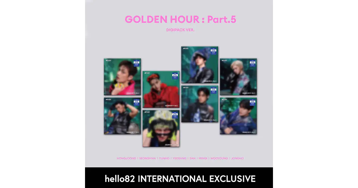 ALBUM ATEEZ - GOLDEN HOUR : PT 5 (DIGIPACK Ver.) hello82 INT