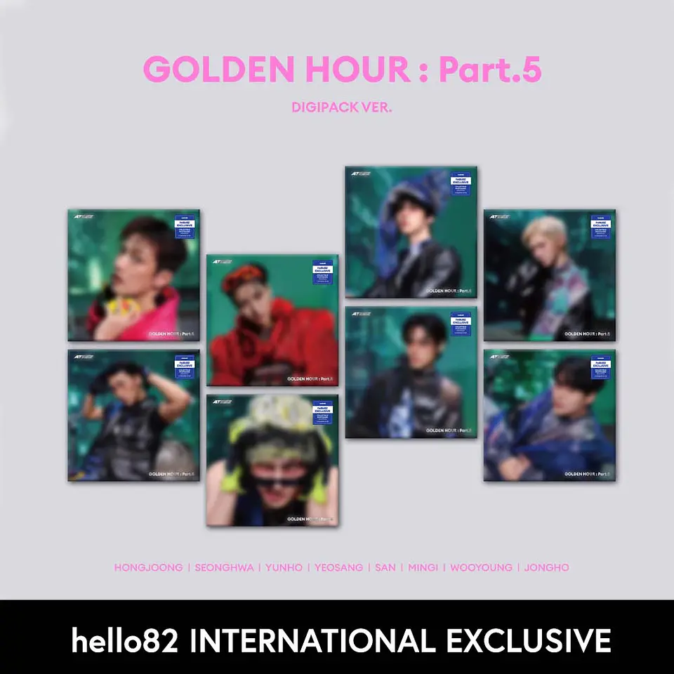 ALBUM ATEEZ - GOLDEN HOUR : PT 5 (DIGIPACK Ver.) hello82 INTERNATIONAL EXCLUSIVE  1