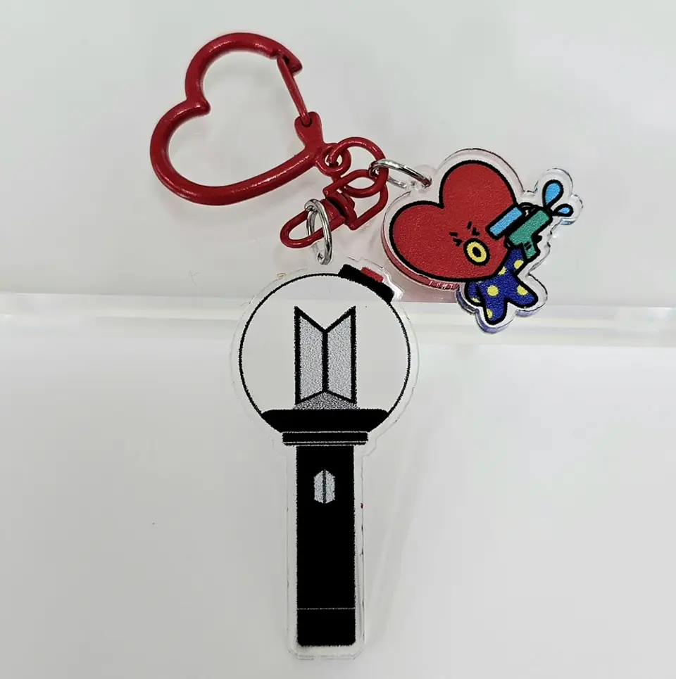 LLAVERO ACRILICO LIGHTSTICK + BT21 