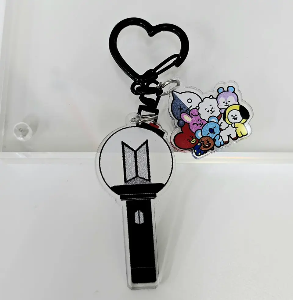 LLAVERO ACRILICO LIGHTSTICK + BT21 