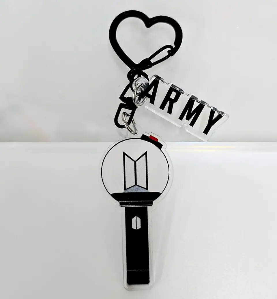 LLAVERO ACRILICO LIGHTSTICK + BT21 