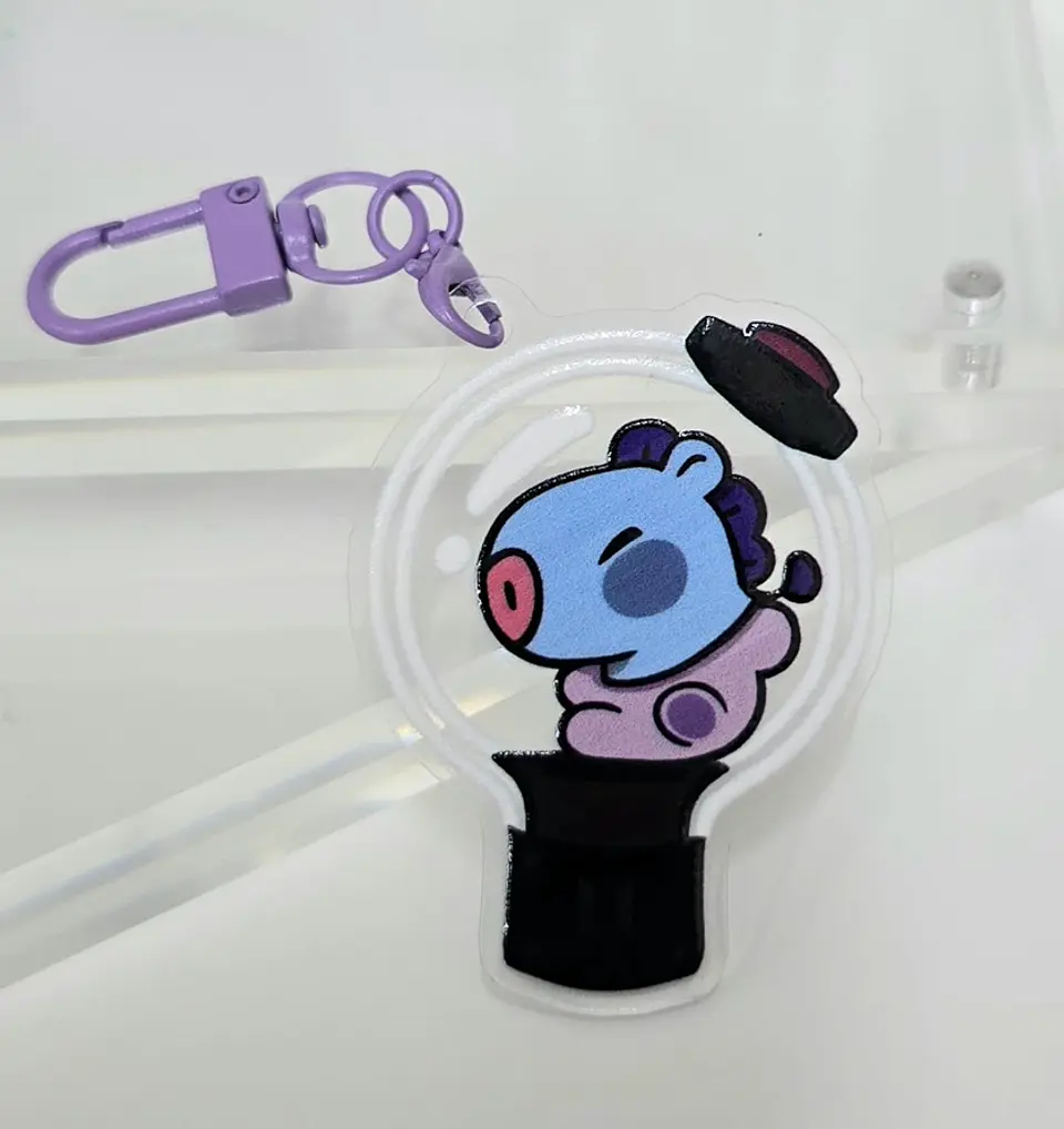 LLAVERO ACRILICO BT21 LIGHTSTICK 7