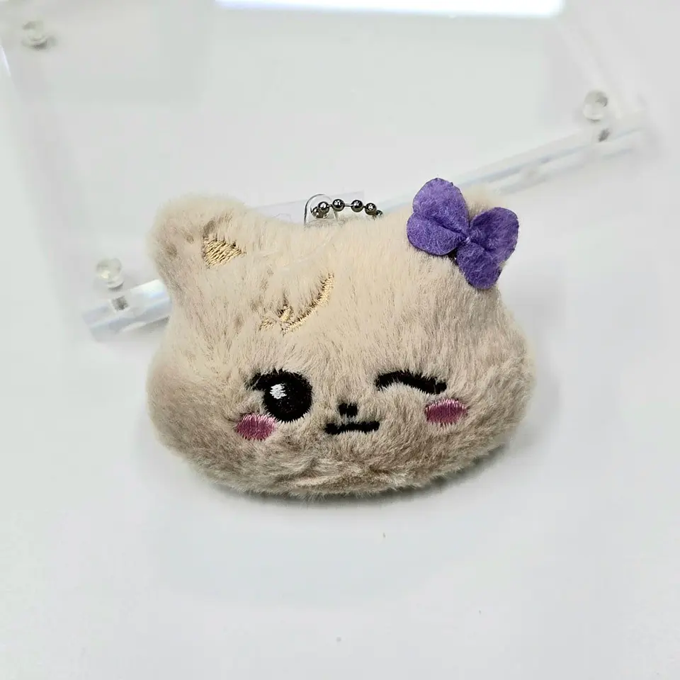 PLUSH KEYRING BLACK PINK MINI HEAD ALTERNATIVO 5