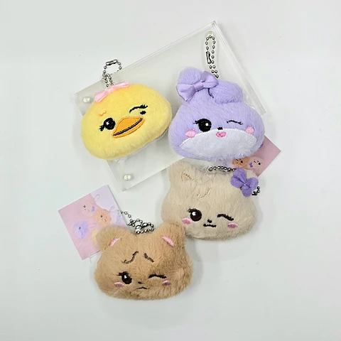 PLUSH KEYRING BLACK PINK MINI HEAD ALTERNATIVO