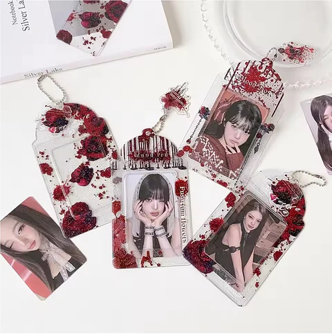 CARD HOLDER  "BLOOD ROSE"