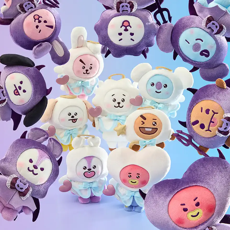 BT21 OFFICIAL - PLUSH ANGEL & VILLAIN 1