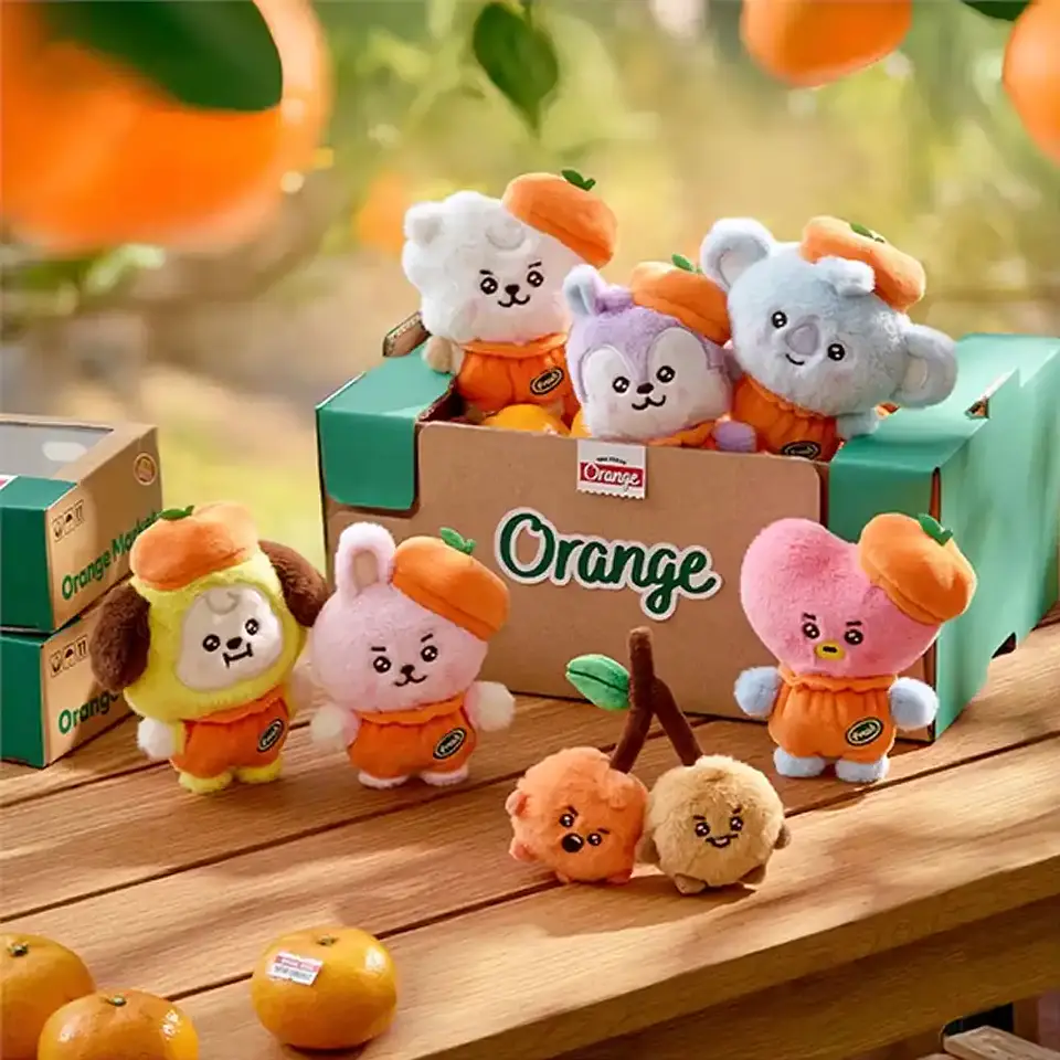BT21 OFFICIAL -  BABY PLUSH ORANGE PARTY 1