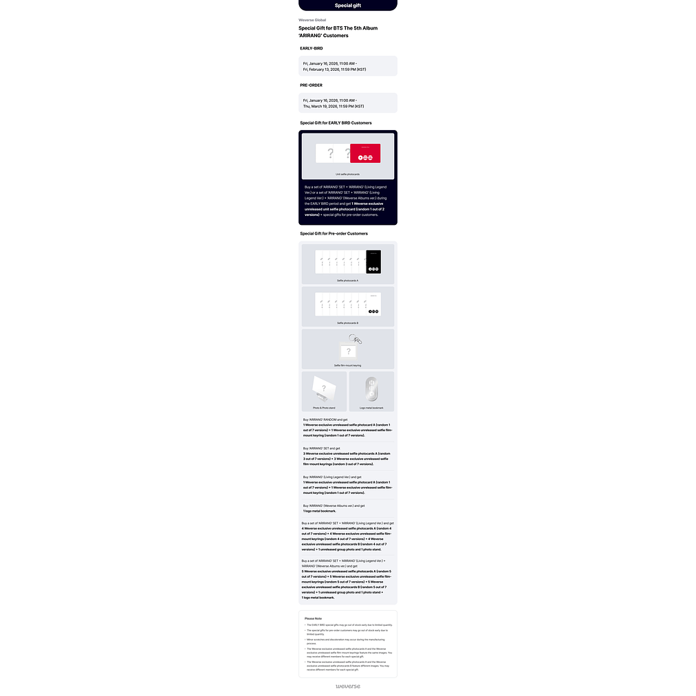 [PRE-VENTA EARLY BIRD] BTS - ARIRANG (SET) 2