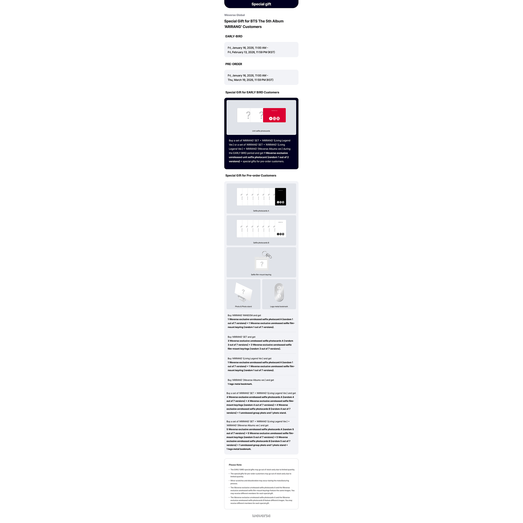 [PRE-VENTA EARLY BIRD] BTS - ARIRANG (SET) 2