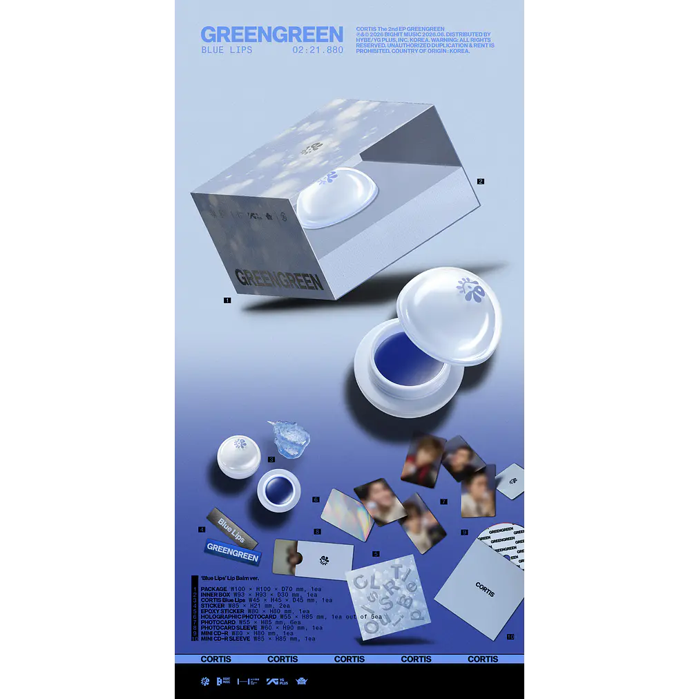 [PRE-VENTA] CORTIS - GREENGREEN (BLUE LIPS LIP BALM VER.) 2