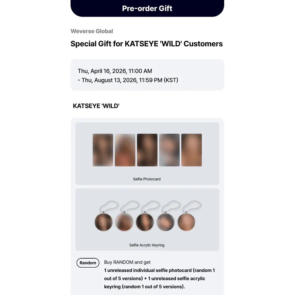[PRE-VENTA WEVERSE SHOP] KATSEYE - WILD 2